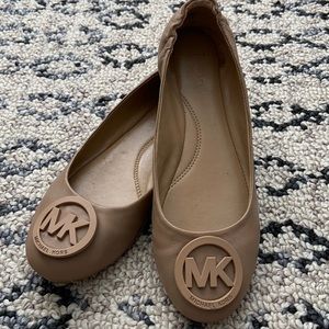 FINAL PRICE Michael Kors nude leather ballet flats size 6.5